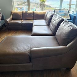Huge 100% Leather Couch  