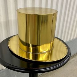 Mid-century 1960’s Hollywood regency solid brass top hat champagne bucket 