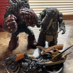 Spawn Figures And Motorcycle 