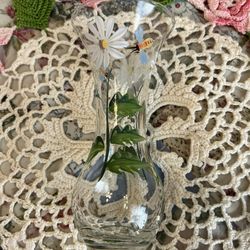 Glass Hand Painted Vase