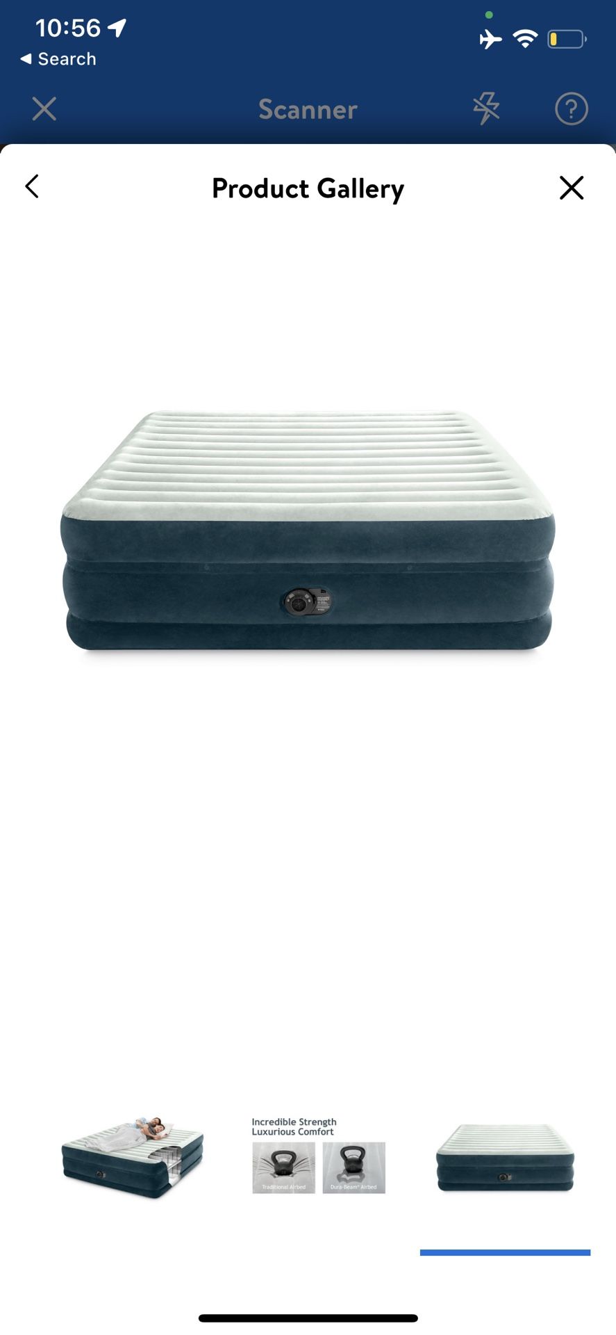 Intex 24" Dream Lux Pillow-Top Dura-Beam Airbed Mattress with Internal Pump, King