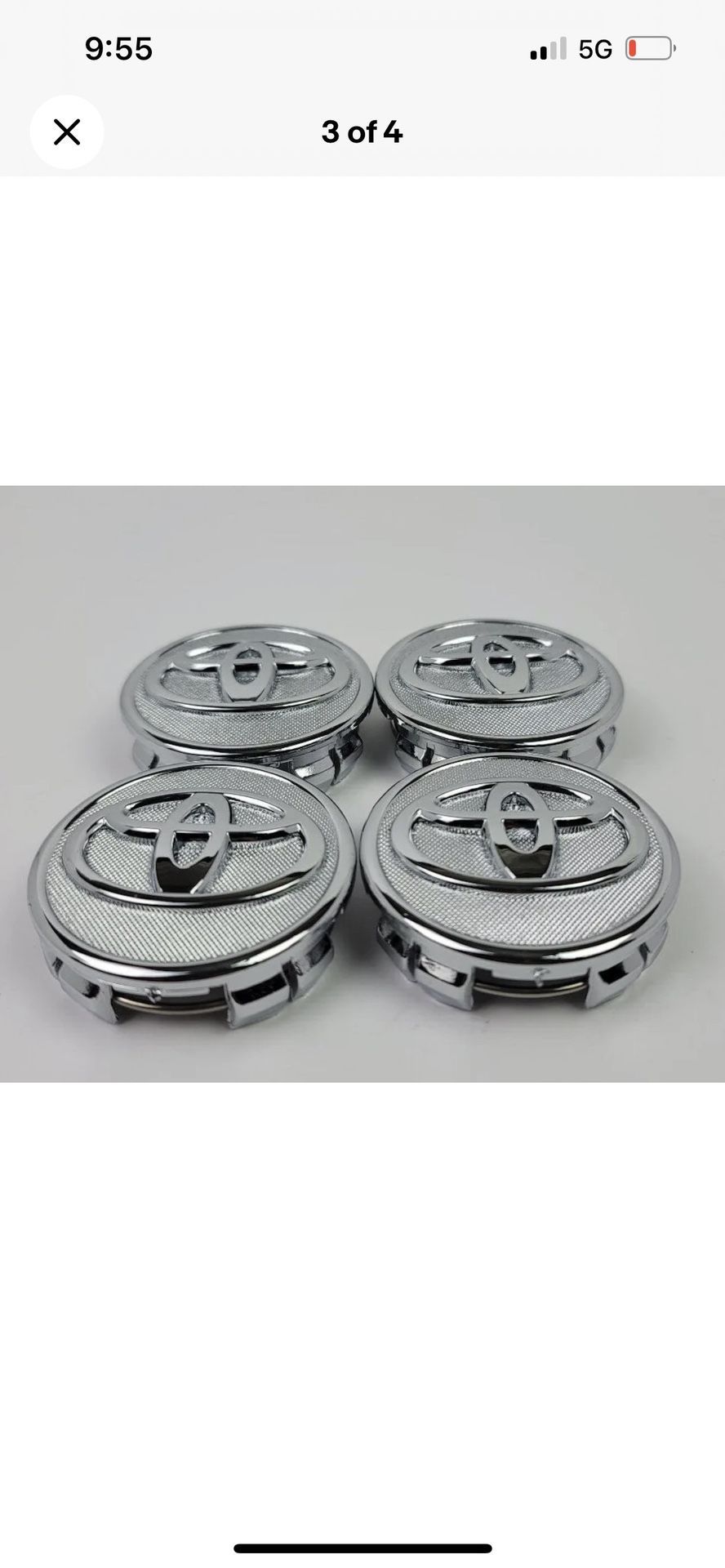 Set Of 4 Fits Toyota Rim Center Caps For Corolla/Prius 57mm
