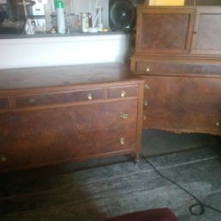 Vintage Rockford Dresser And Secretary Desk