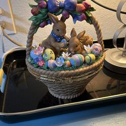 Panier Plaques en Porcelaine Easter Basket
