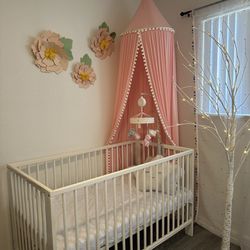 Baby Crib/ Musical Crib Toy / Canopy 
