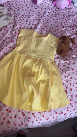 Girls Yellow Summer Dress