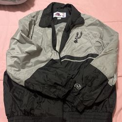 MINT Vtg 80s 90s Starter San Antonio Spurs Made In USA Satin Varsity Jacket XXL