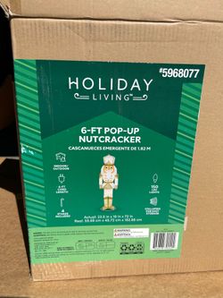 6’ Christmas/Holiday light up nutcracker
