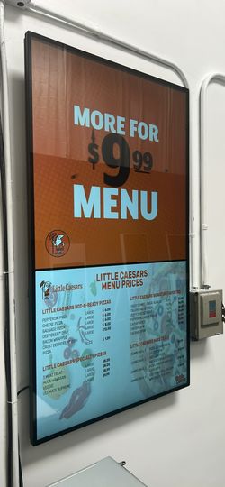 55 inch High Brightness single-sided hanging Menu board