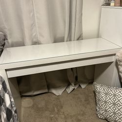 White IKEA desk/makeup vanity/console table