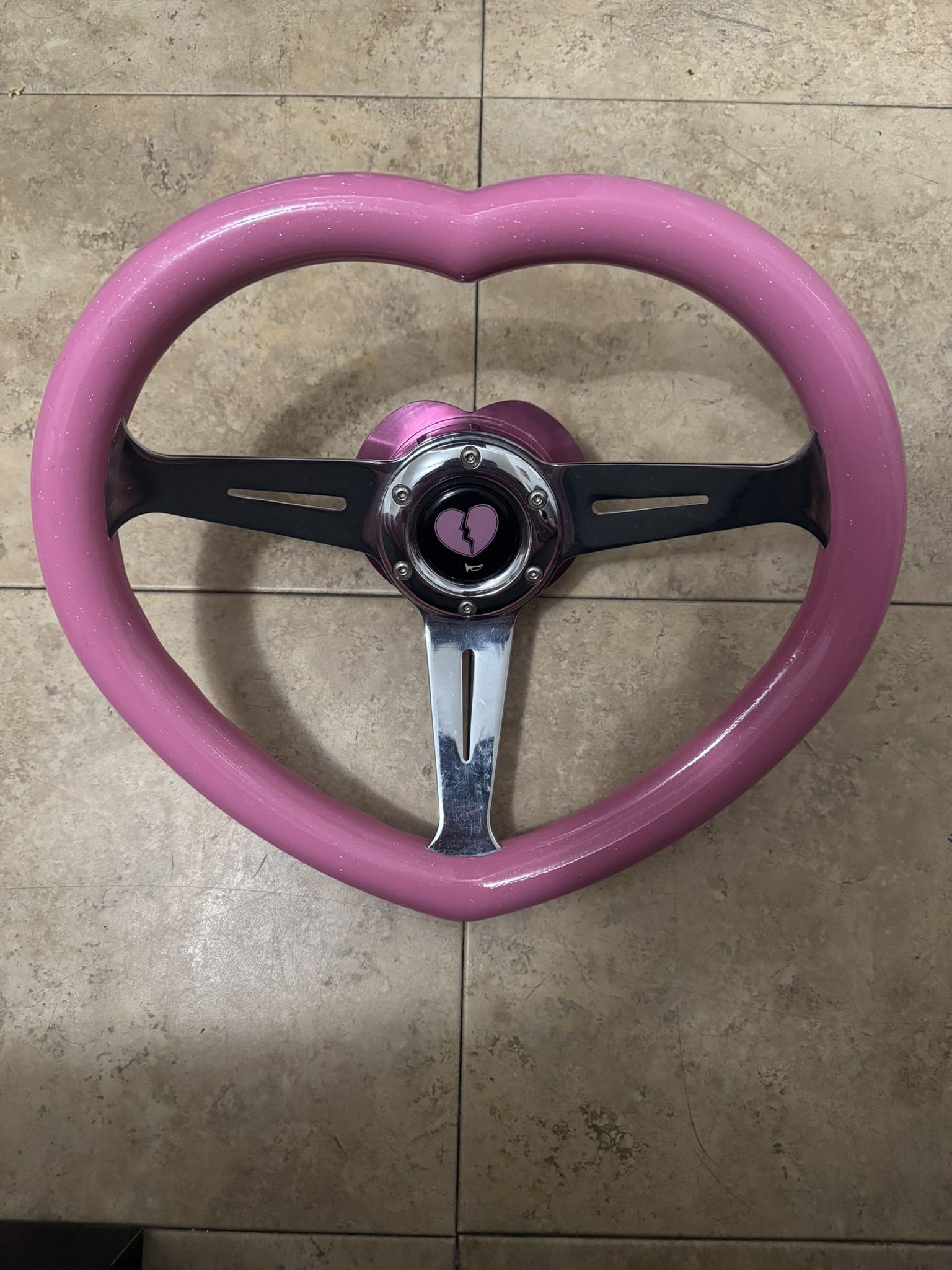 Heart Shape Steering Wheel, Heart Shape Quick Connect, And Hub