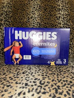 Box of 66 Huggies overnites size 3 $20 firm on price