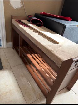 Shoe storage bench