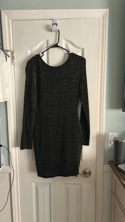 Black w/gold glitter cocktail dress