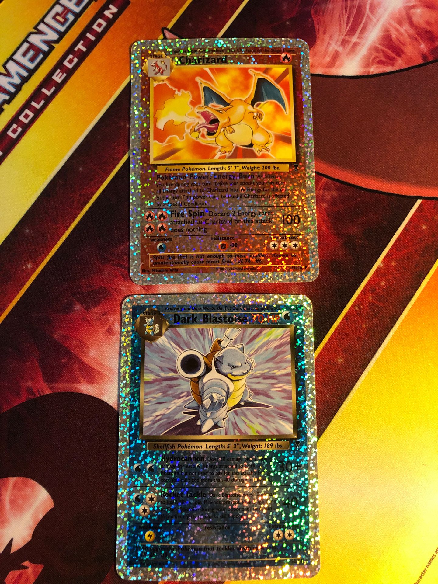 Charizard S1/S4 Dark Blastoise S2/S4 Legendary Collection Box Toppers Holo Foil Holographic Rare Pokemon Cards TCG Card Jumbo Card