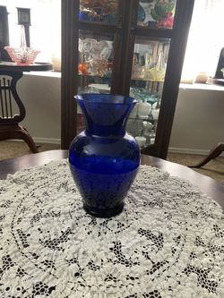 Cobalt Blue Vase Very Nice 