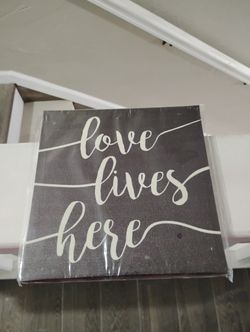 Love Lives Here Canvas Painting
