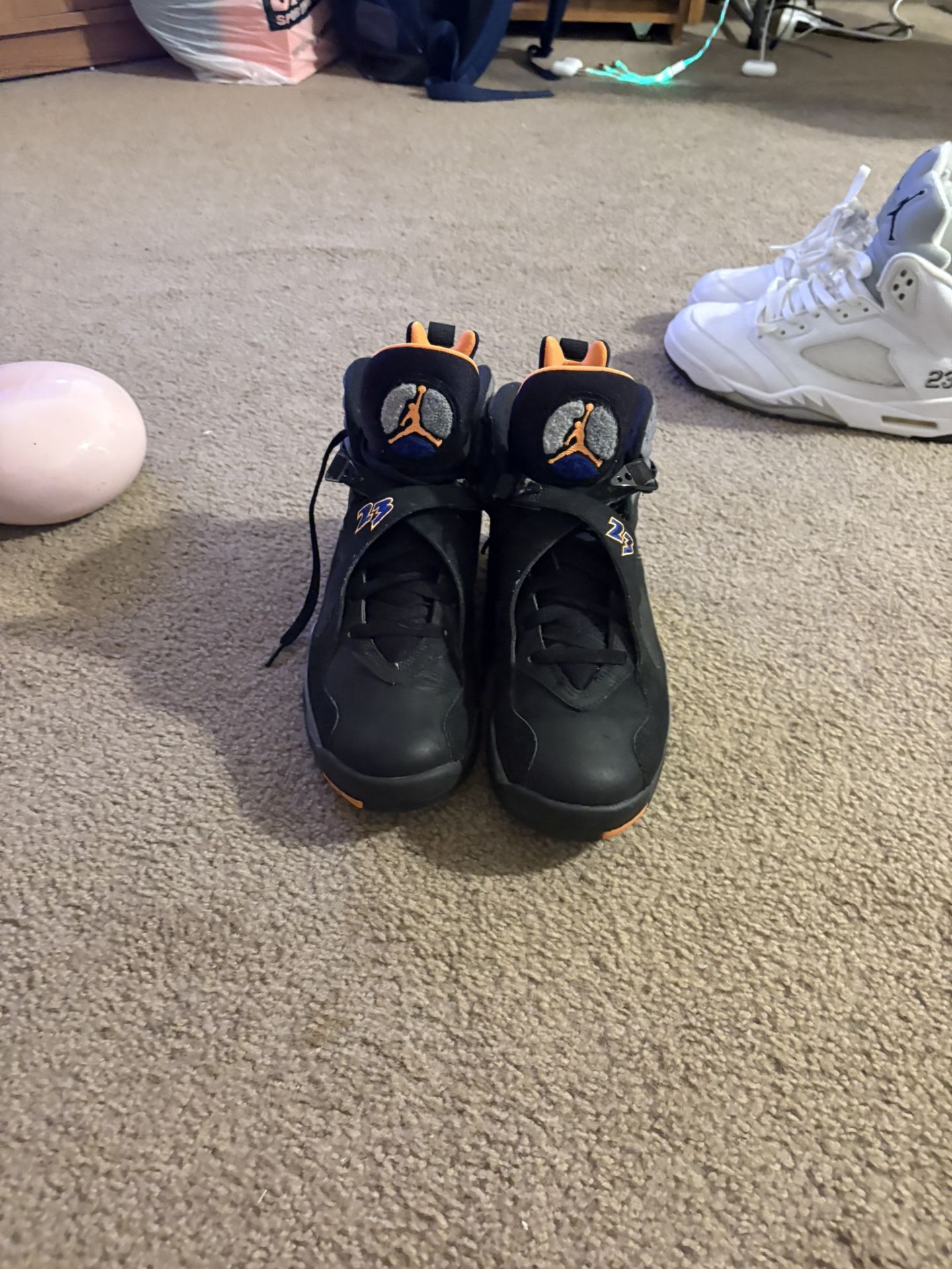 1480) Nike Air Jordan VIII Retro Phoenix Suns Black/Orange 305381–043  Size 10