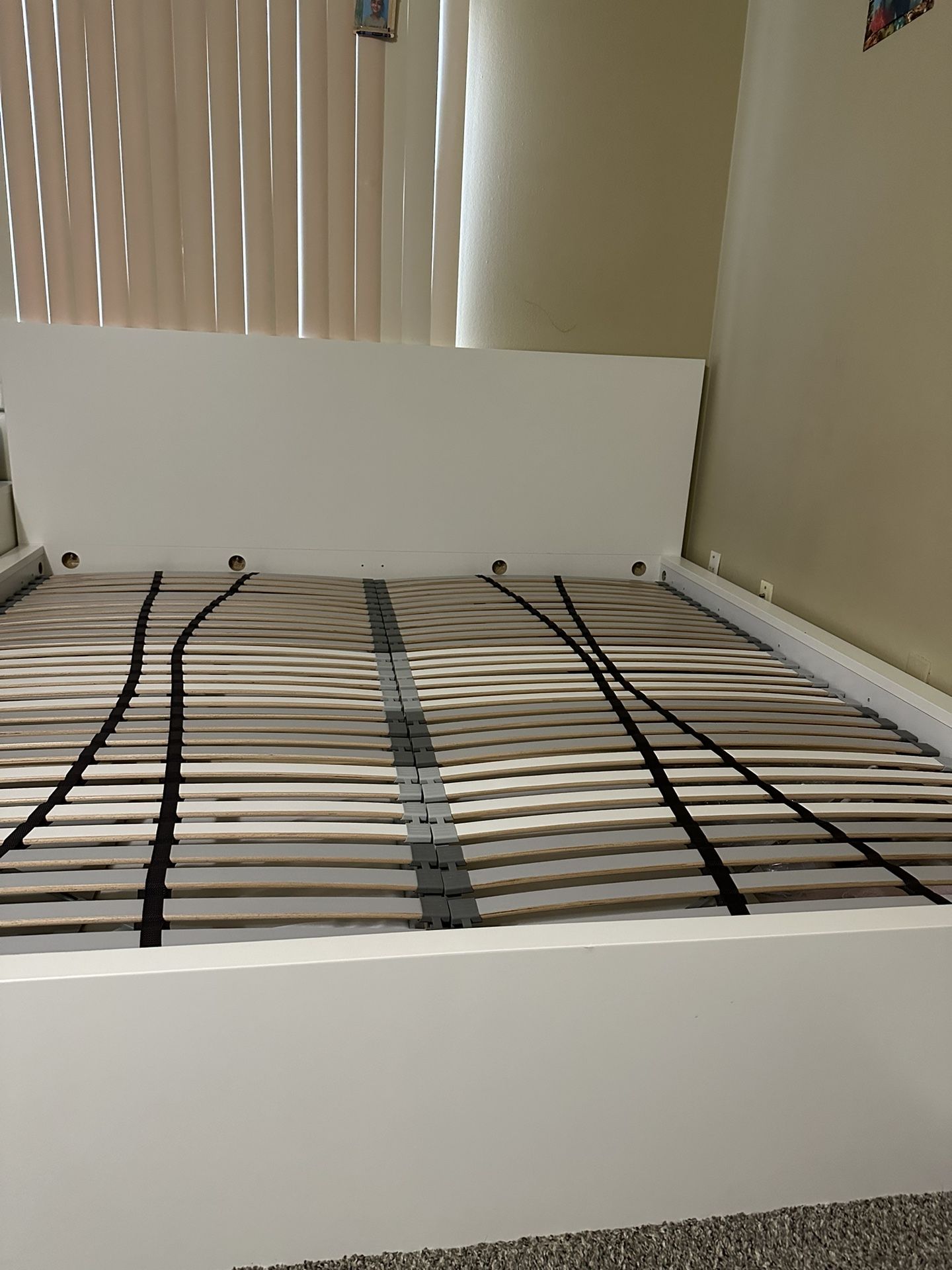 IKEA King Size Bed Frame + IKEA King Mattress 