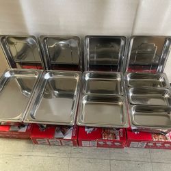 4 Pack Combo Chafing Dish Buffet Stainless Steel 10 Quart