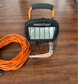 Power Light Halogen Work Light And Extension Cord