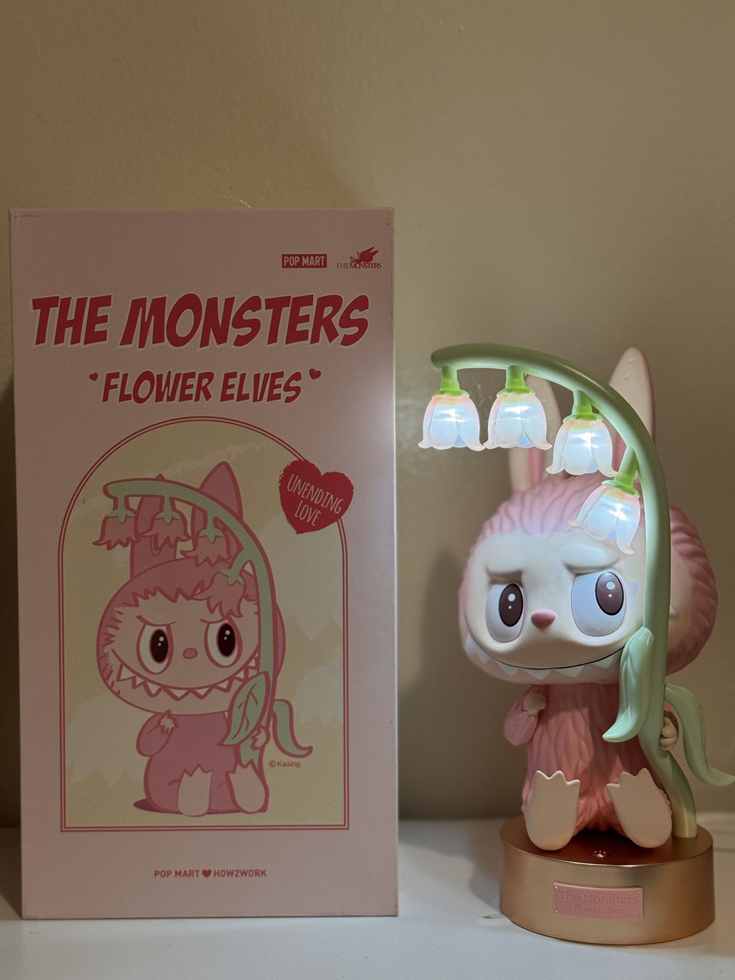 Pop Mart - Labubu Flower Elves Lamp - Pink