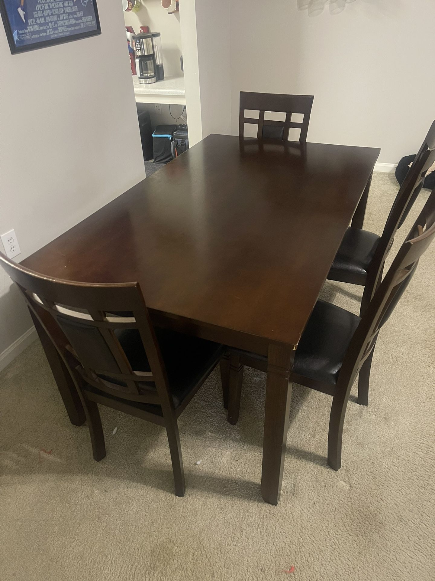 Signature Design by Ashley Bennox 6-Piece Engineered Wood Dining Set in Brown