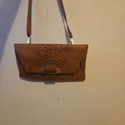 Brown Kooba Leather Small Clutch 