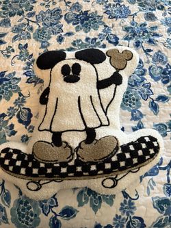 Ghost Skateboard Mickey Mouse Pillow