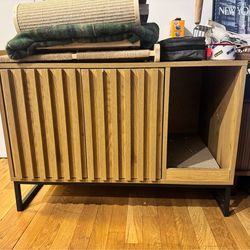 wooden cat litter box enclosure