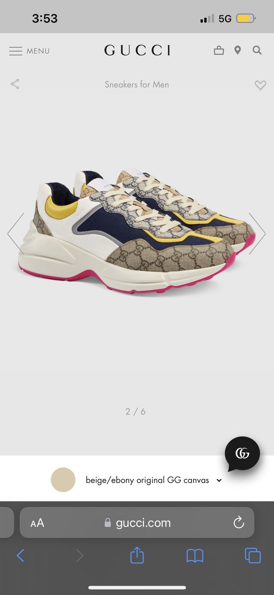 Gucci Rython Size 8.5