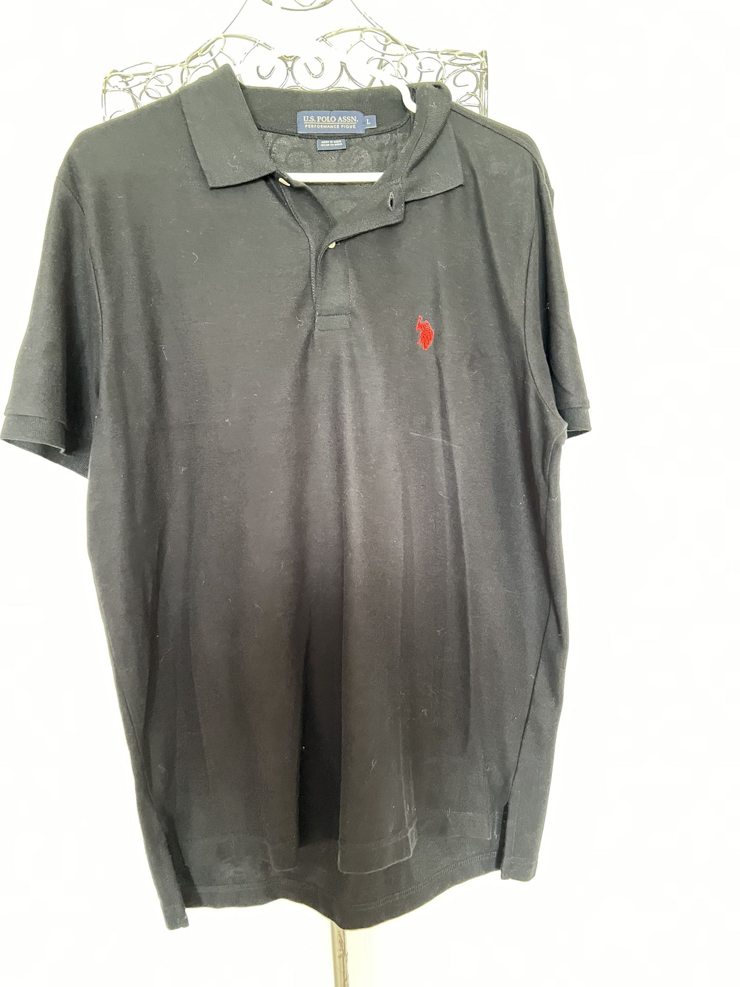USA Polo U.S. POLO ASSN. PERFORMANCE PIQUE Black color size L