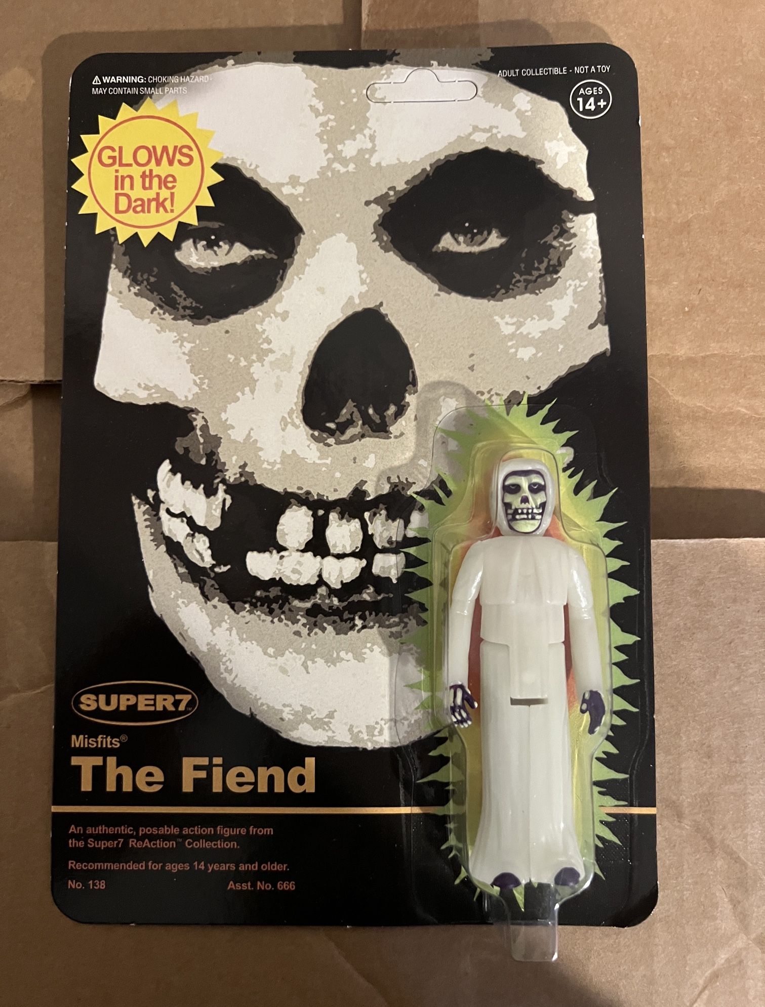 Super 7 ReAction MISFITS The Fiend Figure Glow in the Dark Remco Crimson Ghost