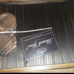 Rustic Handmade Serving Tray - Leak Proof Ottoman Tray for Living Room, Coffee Table, Bathroom, Wood