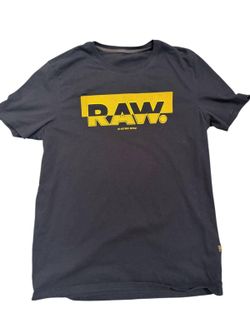 G-Star Raw Logo Graphic Tee Black Yellow M
