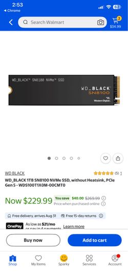 WDBlack Sn8100 SSD NVME