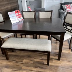 6pc Dining Table Set
