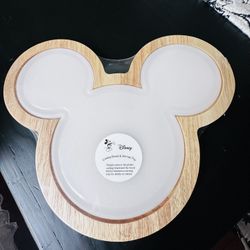 Disney Mickey Shape Cutting Board and Wooden Serving Tray New