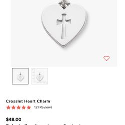 Heart Cross Charm