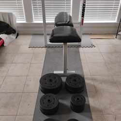 Weight Bench With 150 Ibs Weight 