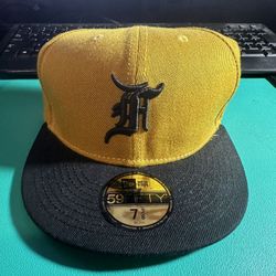Fear Of God New Era 7 3/8 Yellow Black Fitted Hat