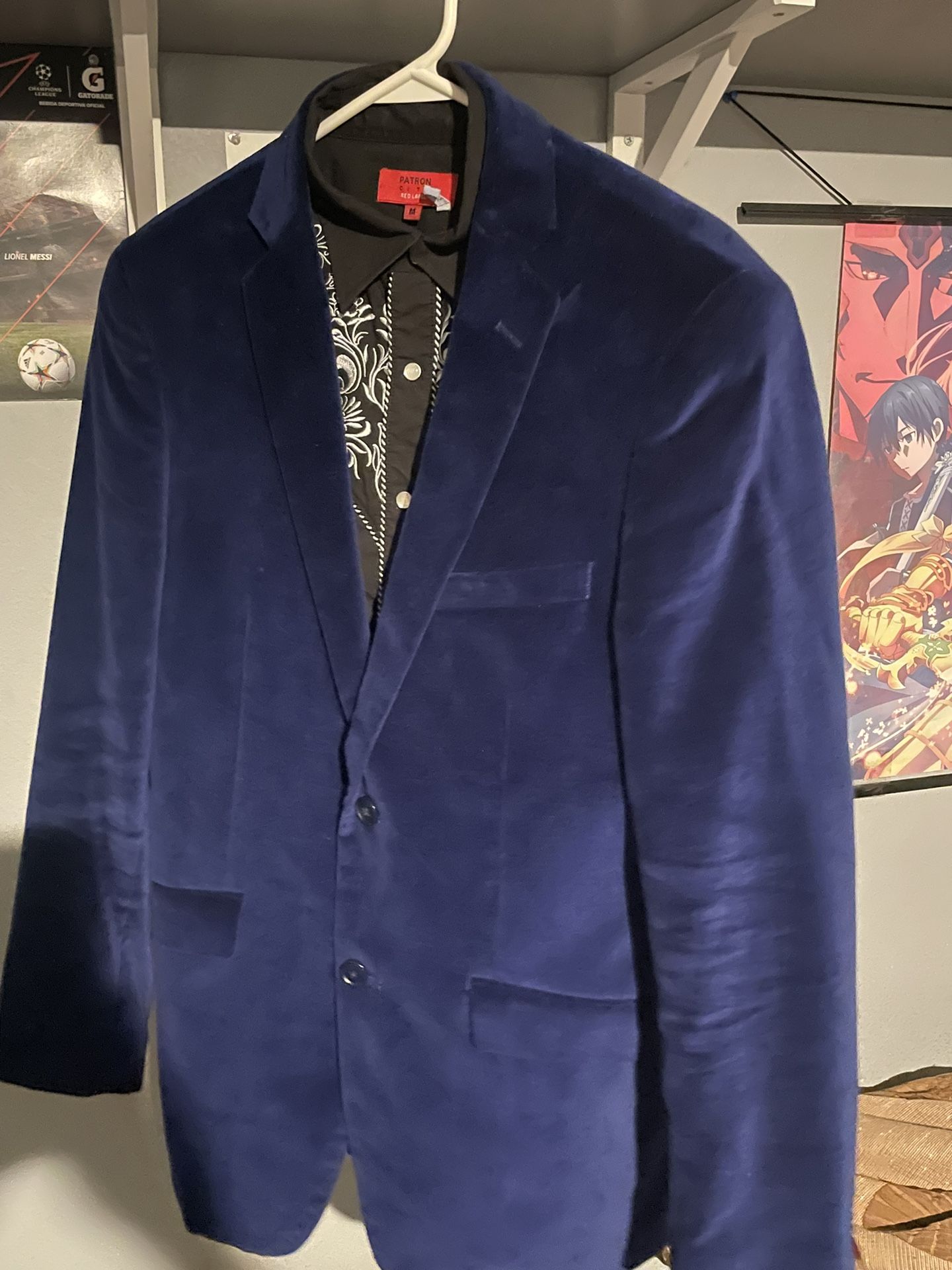 Suit Suade Jacket Royal Blue 