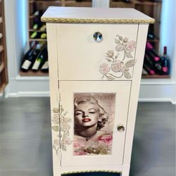 Custom Marilyn Monroe  Wine Liquor Cabinet Bar