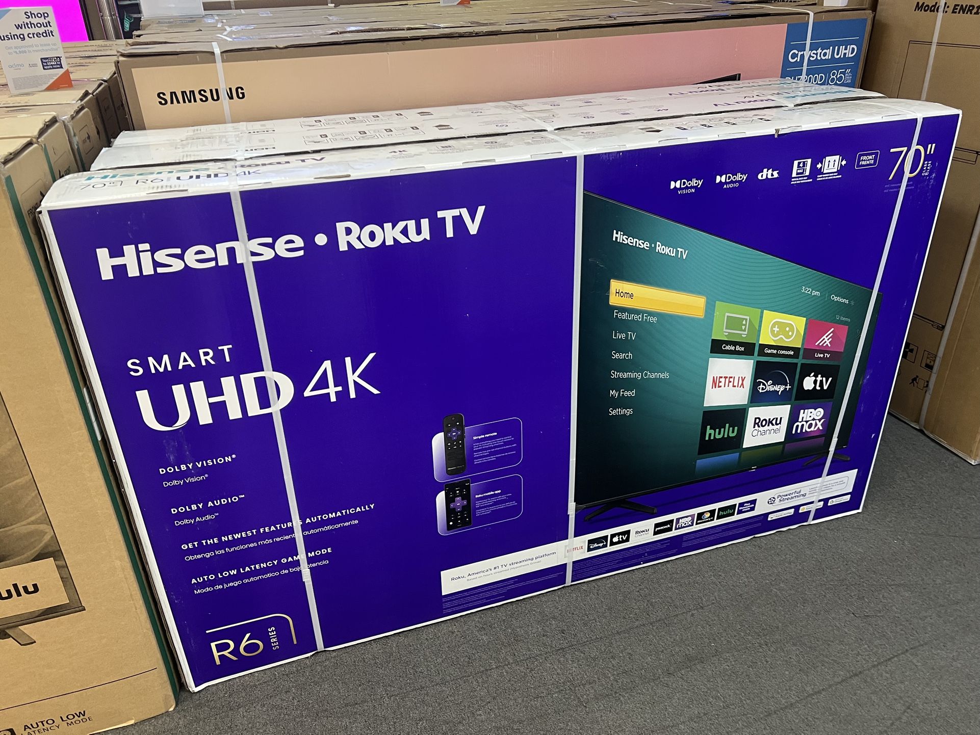 Hisense 70” 4K ROKU SMART TV