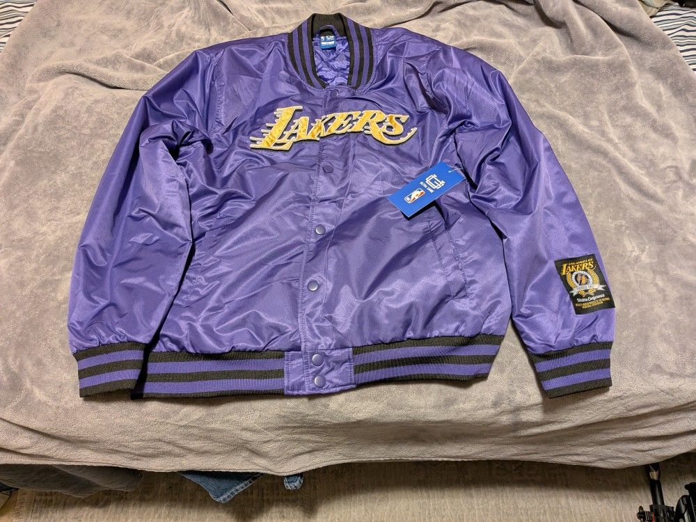 New Lakers Jacket All Stitch No Silkscreen 