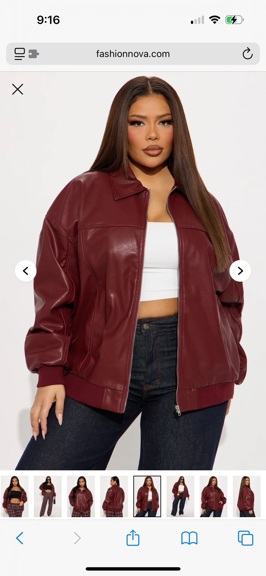 Women’s Over Sized Leather jacket