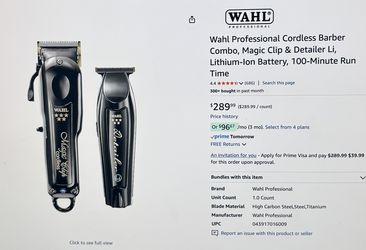 Wahl Pro Series Cordless Clippers, Trimmers, And Shears