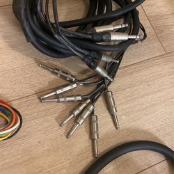 4 Trs To 8 Ts 1/4” Snake Cable