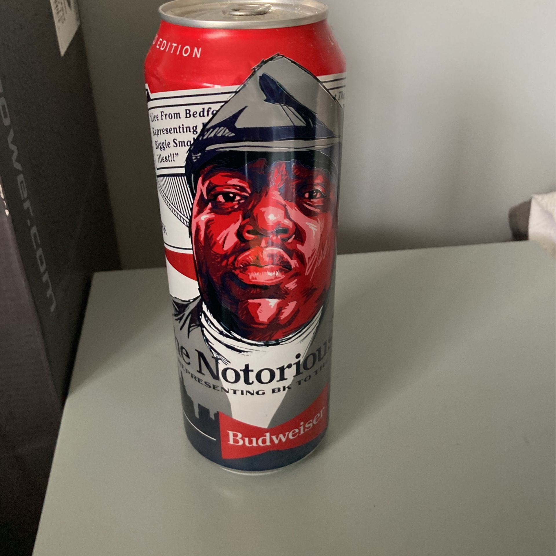 New Unopened Limited Edition 25oz Biggie Budweiser can