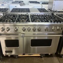 VIKING 48”WIDE ALL GAS RANGE STOVE 8 BURNERS